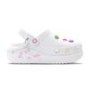 Crocs Crush Clog Cloud Puffs Graffiti Comfortable Hole Shoes Unisex White