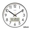 Round Silent Wall Clock For Living Room Decor Multi-functional Week And Calendar Display Clocks Wall