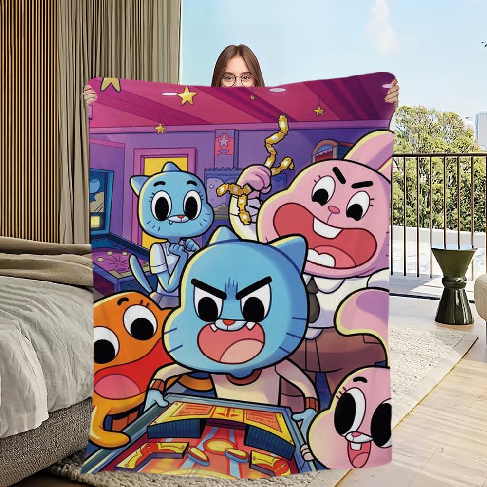 

The Amazing World G-Gumball Blanket Skin friendly comfort warm soft plush blanket suitable sofa living room office bedroom 80x60in