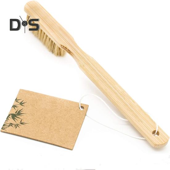 Kletterbürste mit langem Holzgriff, dicken Wildschweinborsten, tragbar, Reinigungswerkzeug für die Kletter- und Boulderbürste im Innen- und Außenbereich