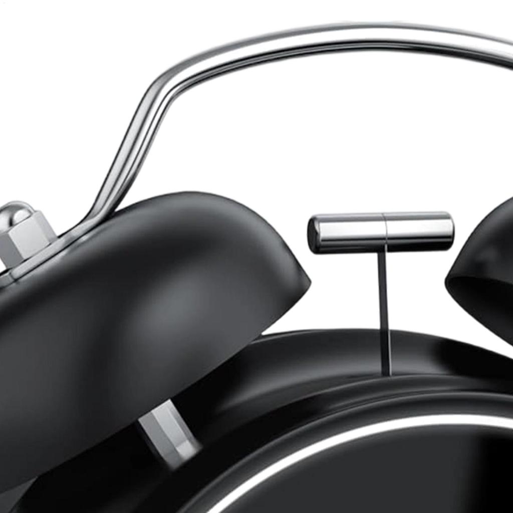 Retro Digital Alarm Clock LED Display Loud Bell Alarm Clock Analog 2 Bell High-pitched Alarm Clock Non Ticking For Heavy Sleeper