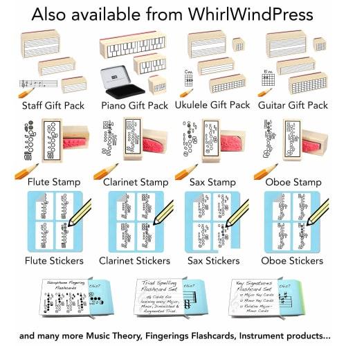 Piano Staff Rubber Stamps - Save Time! (Double Stuff)