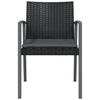 Garden Chairs with Cushions 6 pcs Black 56.5 x 57 x 83 cm Poly Rattan
