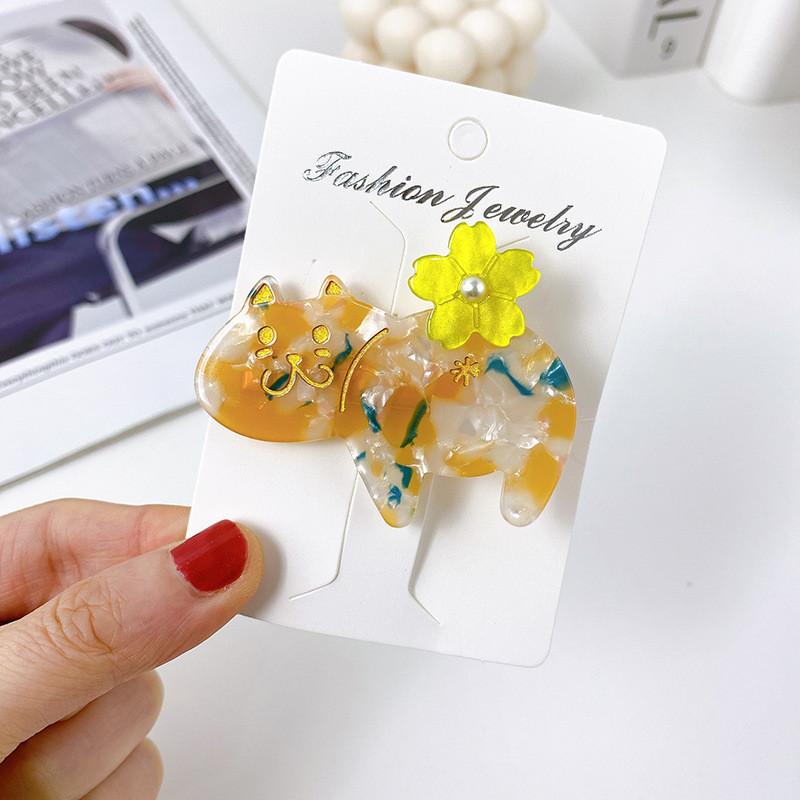 Charming 6cm Acetate Hair Clips Bright Colorful Styles For Cute Girls Accessories