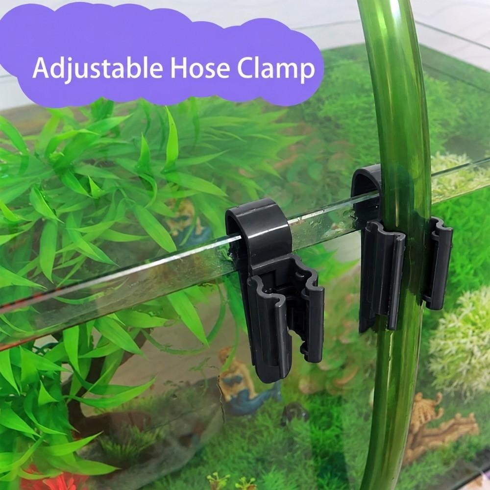 4 PCS Plastic Water Pipe Holder Black Blue Fish Tank Water Pipe Mounting Clip Aquarium Pumps