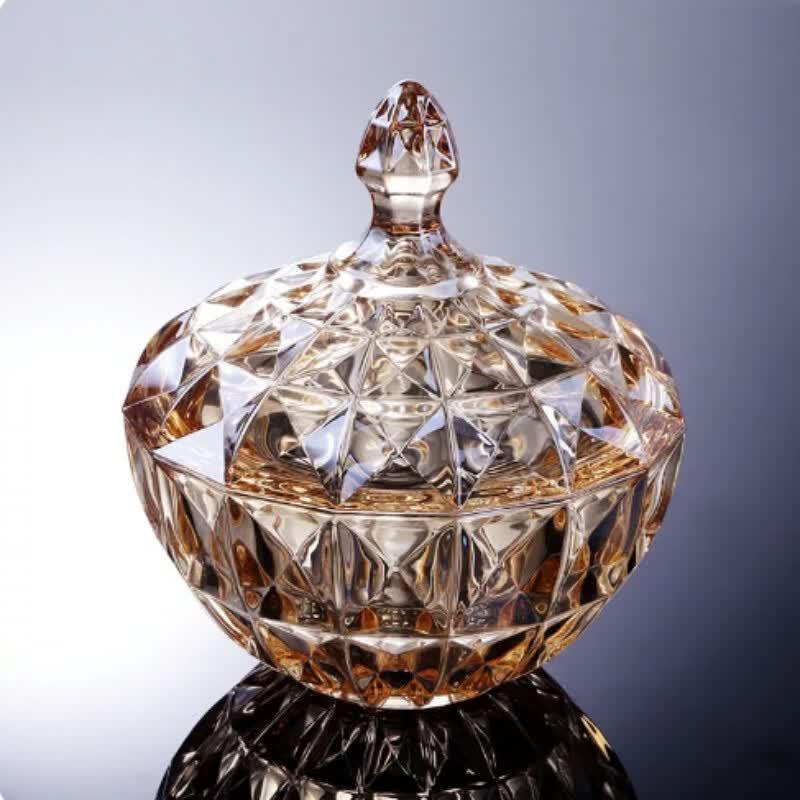 European Crystal Glass Candy Jar