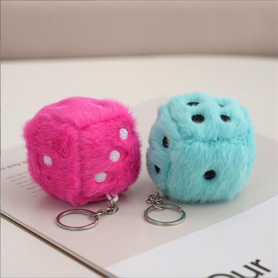 Juguetes de Peluche de Dados de Simulación para Niños, Muñeco de Iluminación de Rompecabezas Digital, Colgante de Bolso, Llavero 6cm