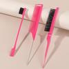 Pro Pointed Tail Salon Hairdressing Hair Styling Anti-Static Comb Hair Brush Steel Needle Pin Rat Tail Combs Barber Accessories