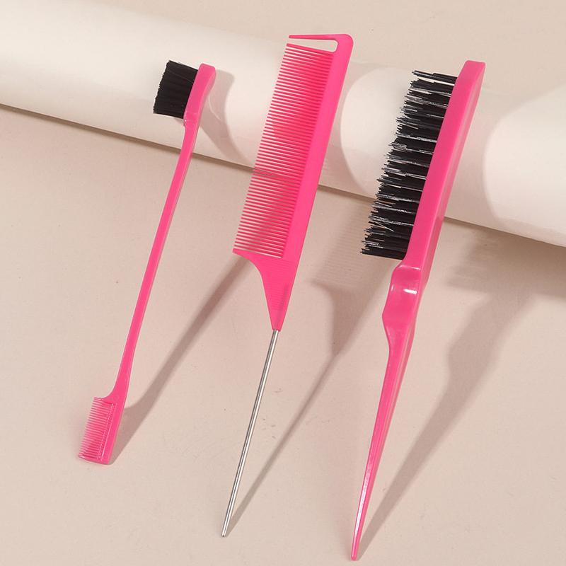 Pro Pointed Tail Salon Hairdressing Hair Styling Anti-Static Comb Hair Brush Steel Needle Pin Rat Tail Combs Barber Accessories