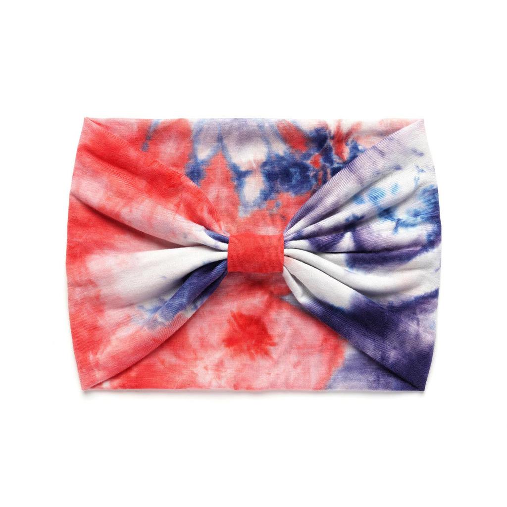 Fascia per capelli tie-dye sportiva e da yoga da donna extra larga da 18 cm