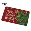 Christmas Bathroom Door Rug Mat, Festive Entrance Rug, 35" x 24" Non-Slip Washable Indoor Floor Mat Welcome Water Absorbent for Kitchen Holiday