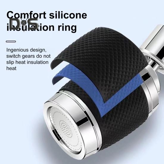 360-Grad-Schwenkhahnverlängerung mit einstellbaren Wasserflussmodi Spritzwassergeschützter Küchenhahnbelüfter