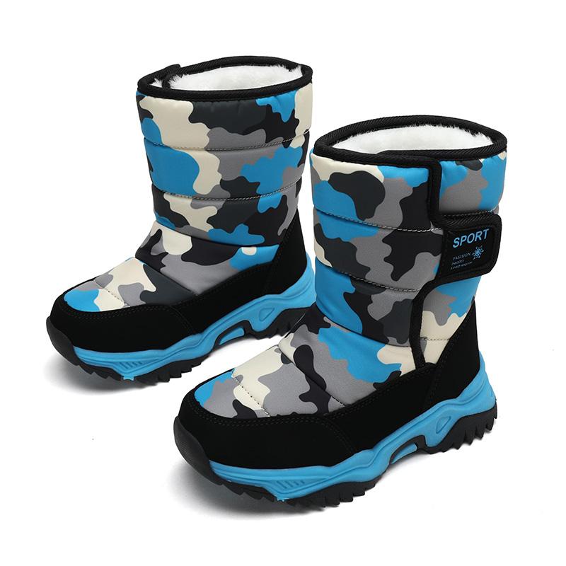 Winter Girls Boys Children's Hightop Snow Boots Kids Students Warm Walking Casual Cotton Shoes for Teenager Outdoor Travel