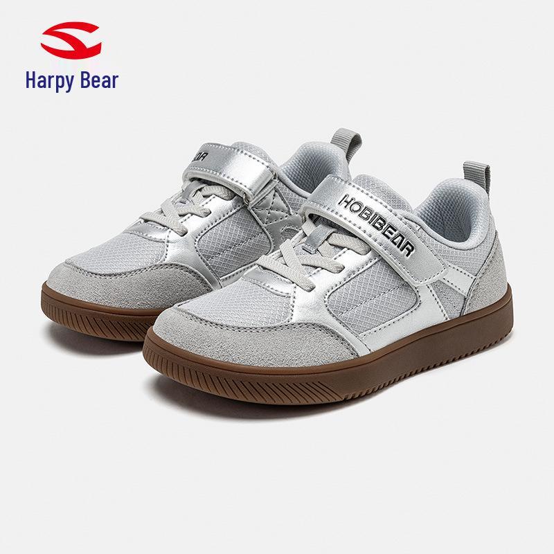 HOBIBEAR Kinder Breite Kopf Atmungsaktives Stoffobermaterial Lässige Laufschuhe für Frühling & Herbst