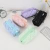 Korean Style Cute Candy Color Pencil Case With Large Zipper For Students And Makeup Storage