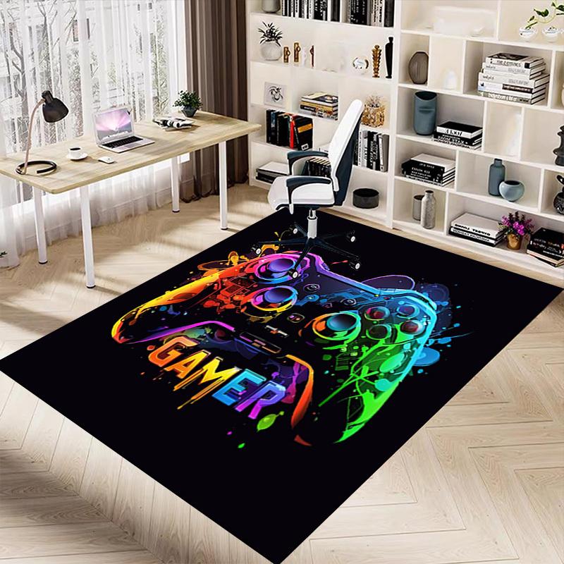 1PC Gamer Controller Extra Large Non Slip Floor Carpet, Office, Family, Bedroom, Studio Large Area Rug Indoor Rugs