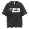 Hot Anime Attack On Titan Levi Ackerman Printed Washed Tshirt Men High Quality Cotton T-shirts Harajuku Male Oversized T Shirt