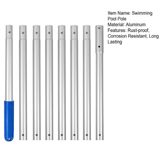 Ersatznetzstange, rostfrei, korrosionsbeständig, verstellbar, Aluminium, Zubehör für Schwimmbadstangen