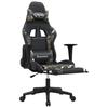 Vidaxl Gaming Chair With Footrest, Black And Camouflage, Faux Leather
