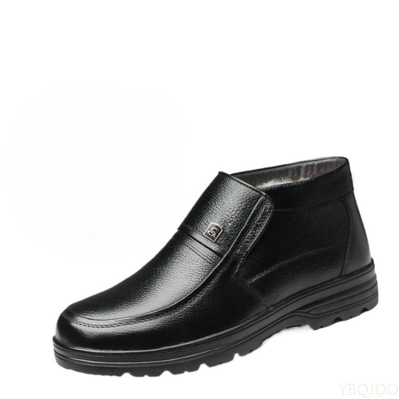 Men's boots men's super warm ankle boots winter simple comfortable wear-resistant waterproof casual shoes