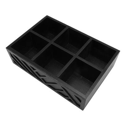 Bar à café Station café en bois pour comptoir Porte-capsules de café Sirop T Condiment 11,81x8,07x3,35 pouces 6 compartiments