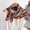 Decorative Style Printed Silk Scarf Square Scarf High-End Shawl Versatile Neck Small Square Scarf Headscarf