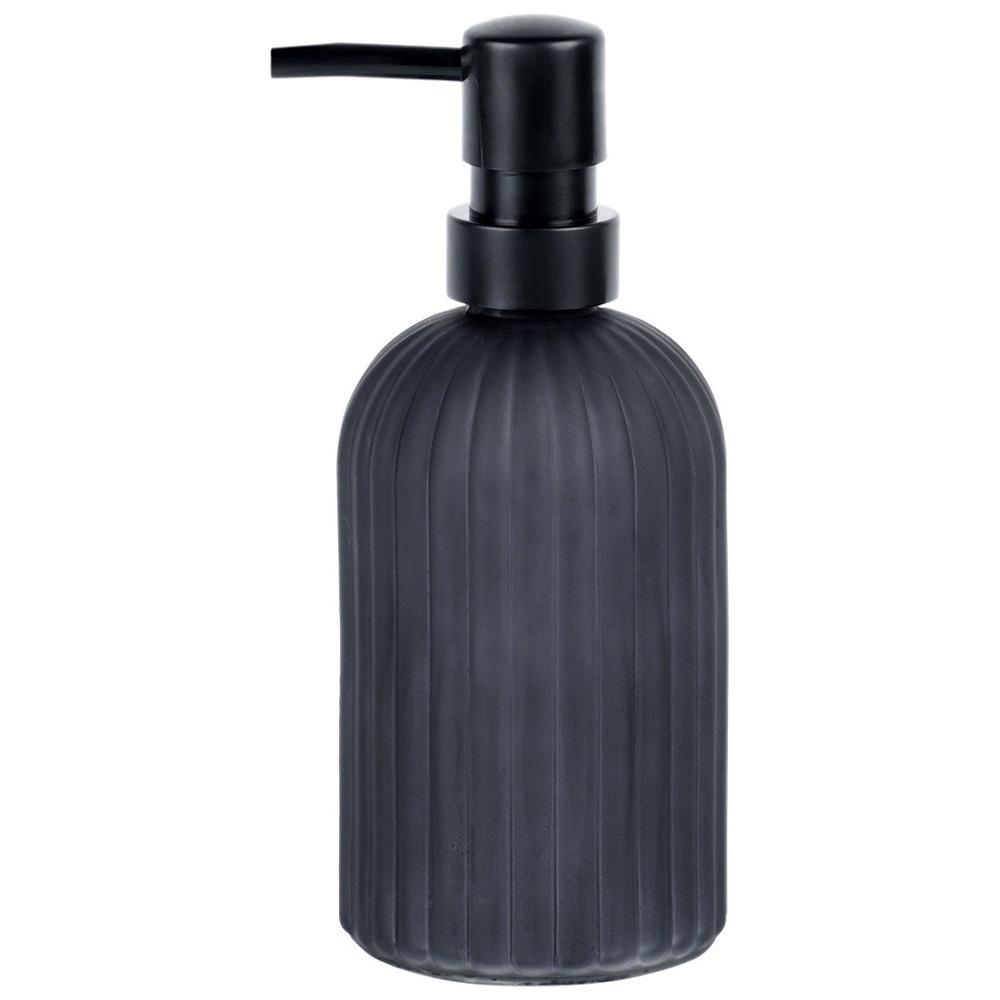 Schwarzer Glas-Seifenspender 400 ml
