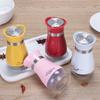 Cute Salt And Pepper Stainless Steel Glass Bottom Spice Dispenser Sea Salt Sugar Refillable Pepper Seasoning Cans Spice Jar