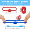 Segnabicchiere in silicone multicolore per vino rosso, ideale come ciondolo identificativo per bicchieri, etichette per feste e articoli per feste.