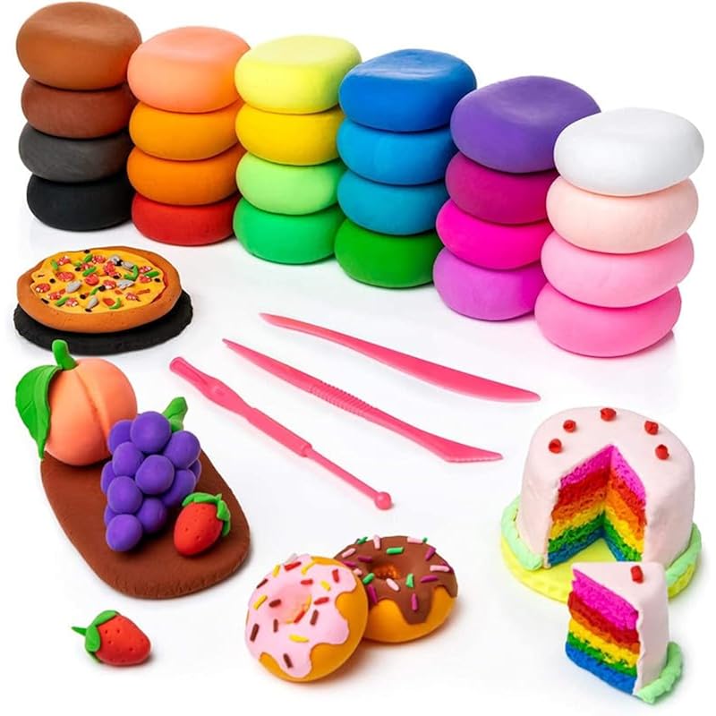Eclet (Pack Of 1Air Dry Clay, Colorful Children Soft Clay, Creative Art Crafts, Gifts For Kids-Multi Color. Non-Toxic Mo