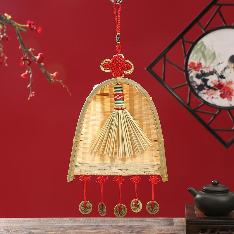 2026 Dragon Boat Festival Mugwort Fan Pendant & Indoor Sachet Bells for Door Handle and Decoration
