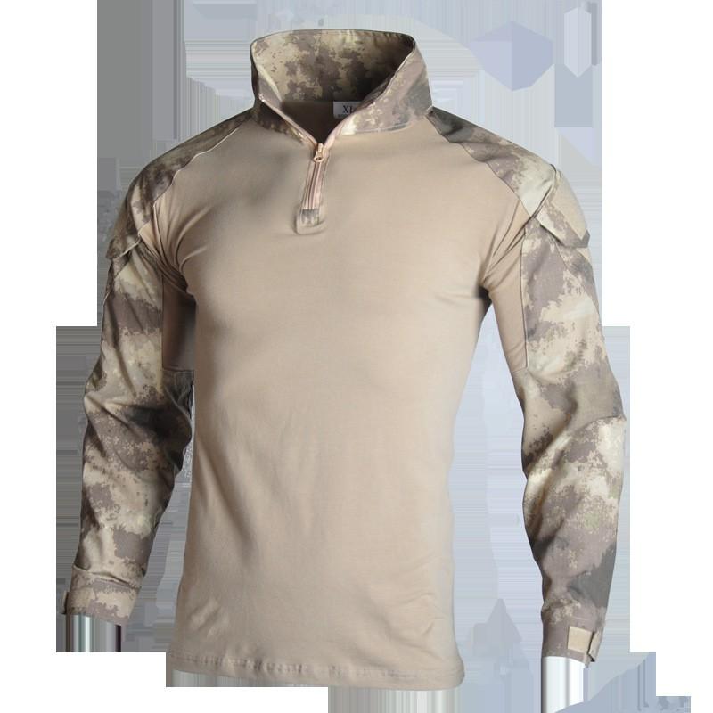 Camouflage Breathable Cycling Jersey Set Wear Resistant Tactical Training Uniform Outdoor Sports