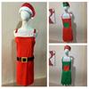 Elf Apron Cooking Aprons Kitchen Apron Christmas Apron and Hat Set Waitress Apron Christmas Elf Hat for Women Man
