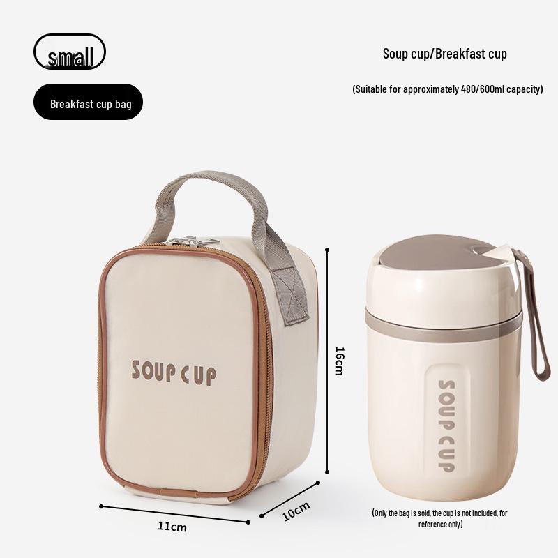Insulated Bento Handbag: Thickened, Waterproof, Oil-Proof, Large Capacity Lunch Box Bag