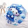 1pc Hello Kitty Blue Fantasy Umbrella with Plastic Handle,Suitable for All Seasons Home Travel Outdoor UmbrellaSanlio423