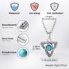 Vnox Turquoise Stone Celtic Knot Pendant Necklaces for Men Women, Stainless Steel Silver Color 50cm 60cm O-chain Jewelry Gifts