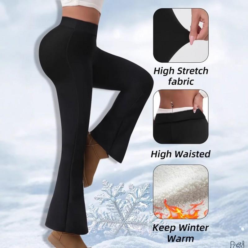 High Waist Tummy Control Yoga Pants Butt Lifting Slim Fit Flared Leg Full Length Women Workout Casual