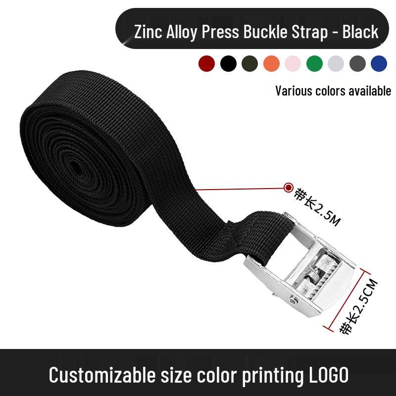 Cargo Tie-Down Straps with Alloy Ratchet and Cam Buckle for Vehicles and Luggage