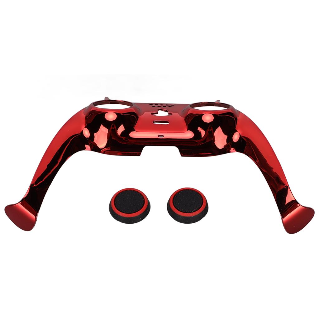 Pour Manette PS5 Façade DIY Clips de Remplacement Coque Accessoires de Décoration avec Joysticks Rouges