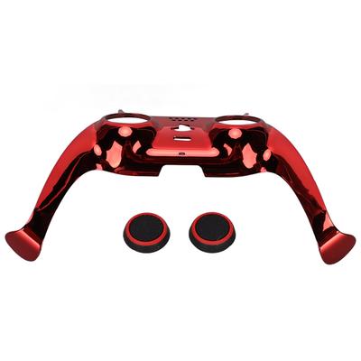 For PS5 Controller Faceplate DIY Replacement Clip Shell Decoration Accessories with Joystick Covers Red