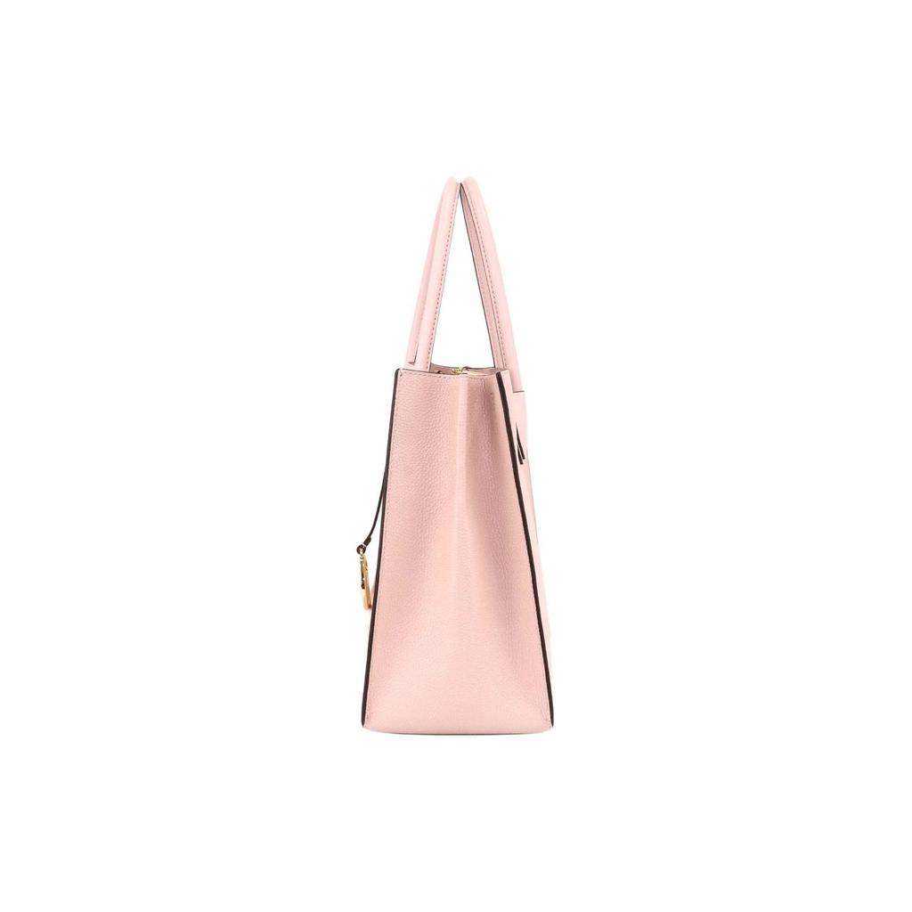 Michael Kors MK Mercer Metallic Logo Zipper Leather Shoulder Tote Bag Large Women Bags Nude-Pink 35T2GM9S3L-648
