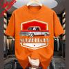 Unisexs Classic Boxy Pickup Truck Pattern TShirt 100 Cotton Retro Red and White Car Design Casual Funny Clothing Vintage tops