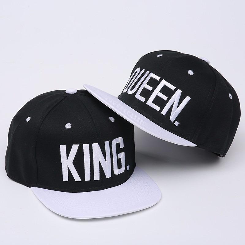 Embroidery Alphabet Hip Hop Hat, Outdoor Sports Visor Hat Sun Protection Hat King queen Baseball Cap