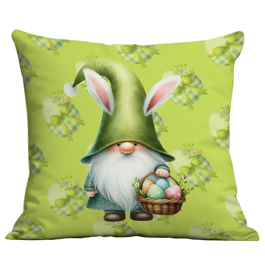 Easter Pillowcase Cute Elf Rabbit Easter Egg Cushion Pillowcase