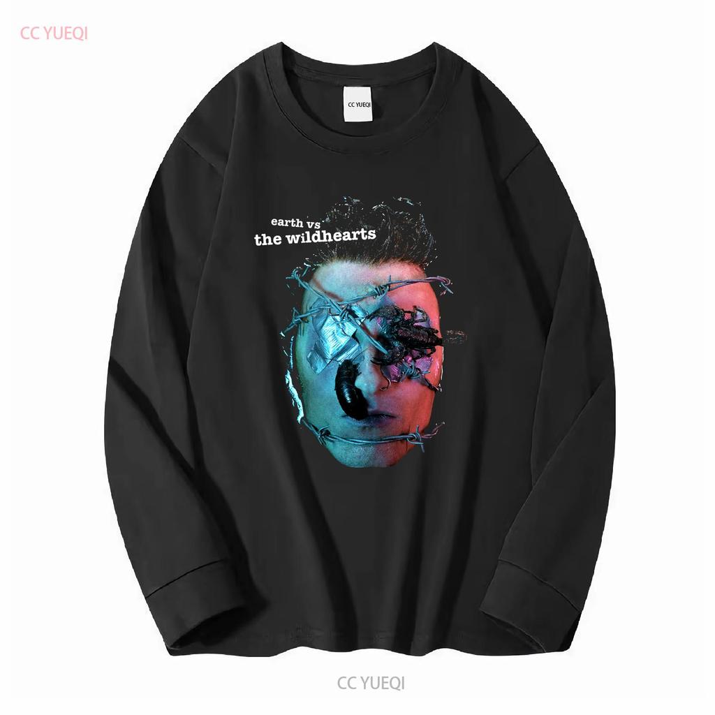 The Wildhearts Earth Vs wildhearts T Shirt NEW OFFICIAL vintage Washed Stylish graphic Slightly homme Comfortable Soft
