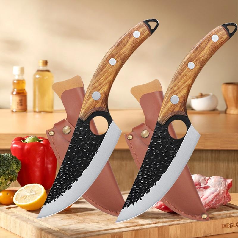 WXCOO Handmade Forged Kitchen Knife Fruit Slicing Utility Knife Specialized for Slaughtering Bone Removal Knife Kitchen Supplies
