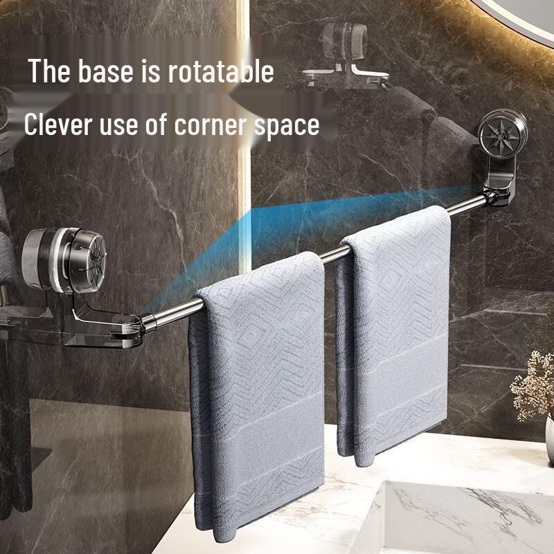 Handun No-Drill Extendable Suction Cup Towel Rack