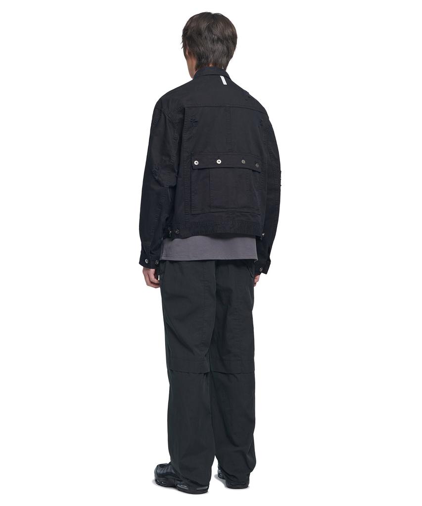 Nomanual I.P Damaged Jacket - Washed Black