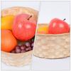 3Pcs Premium Bamboo Storage Baskets Handcrafted Woven Fruit Baskets Multi Purpose Storage Holder for Home Restaurant Ktv Room