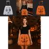 Halloween Ghost Face Pumpkin Veil Dress And Headband Set For Cosplay Dress Up Kids And Adults